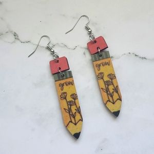 Pencil Drop Earrings